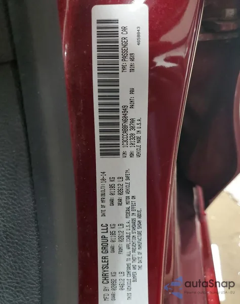 2015 Chrysler 200 Limited from USA, damaged, VIN 1C3CCCAB8FN604949